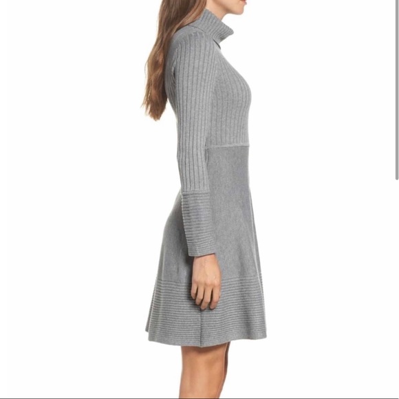 Nordstrom Eliza J Gray Turtleneck Sweater Dress - Picture 3 of 8